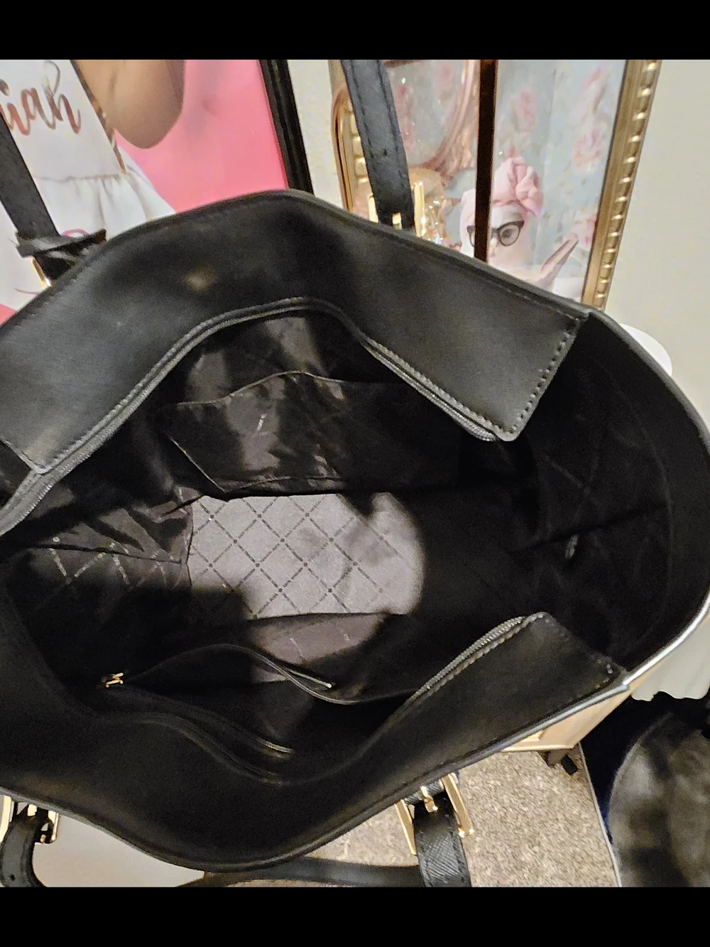 Michael Kors Black Saffiano Leather Tote Bag - Picture 7 of 12